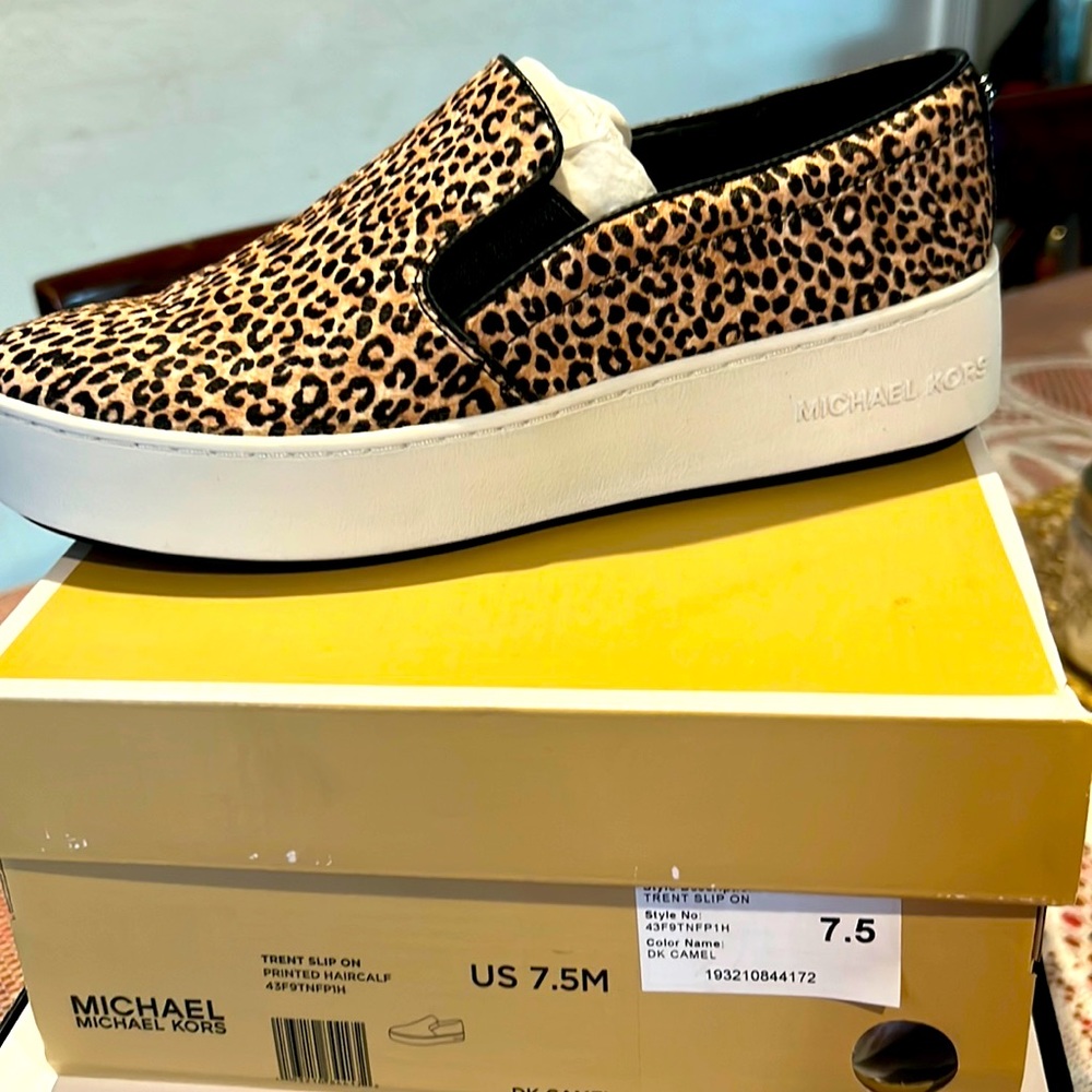Trend slip on printed hair calf